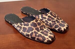 Katy Perry Women's Leopard Animal Print Mule Flat Slip-On Square Toe US 9.5 M
